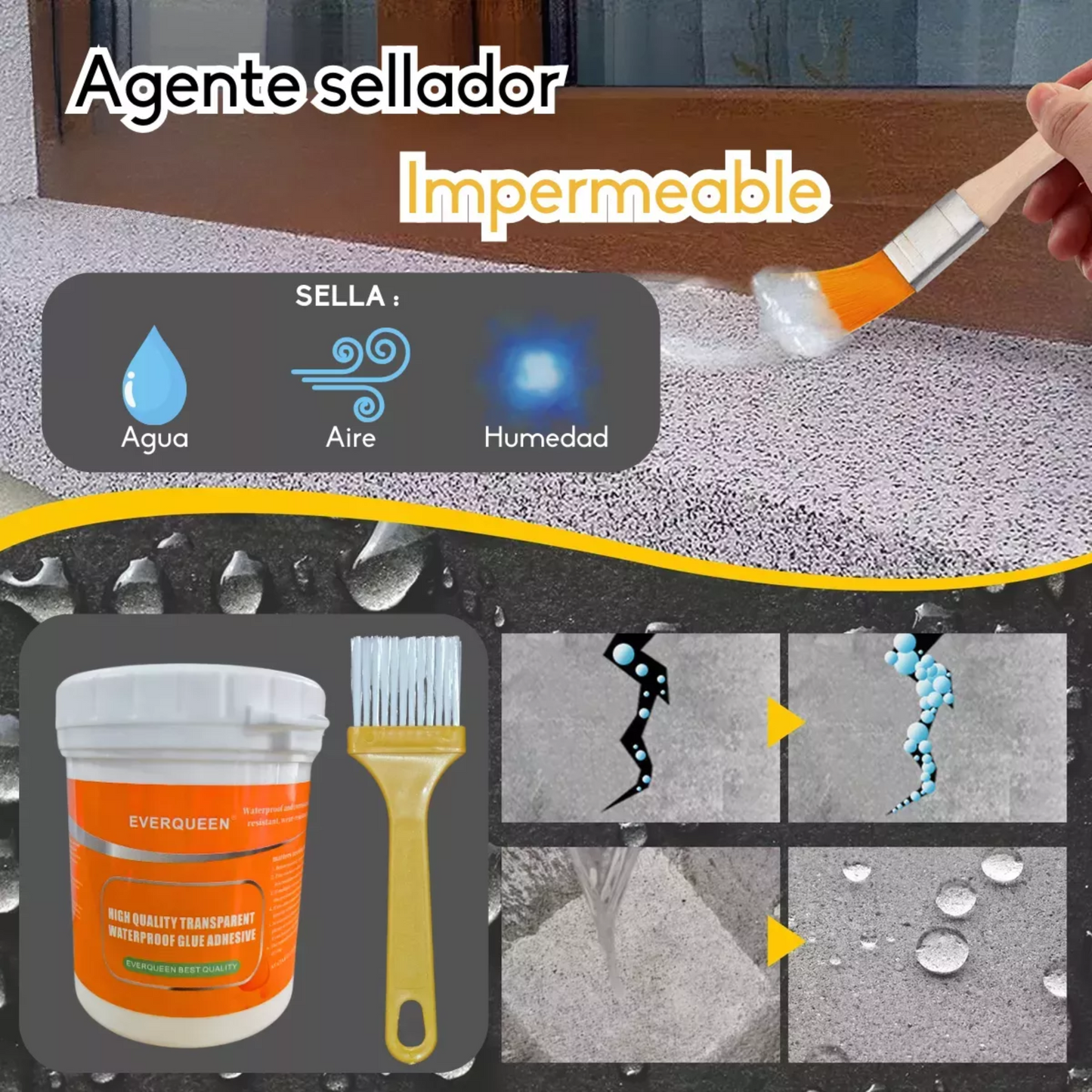 Sellador Impermeabilizante Pack 2 x 1 + Brocha de Regalo